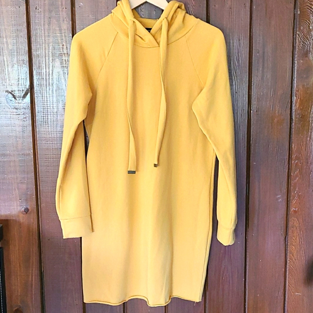 Almost Famous Yellow Sweatshirt Dress Size Large